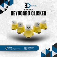 Banana Keyboard Clicker/ Banana Keyboard Clicker/ Fidget Keycap Cute 3D Print / Unique Custom Desk T