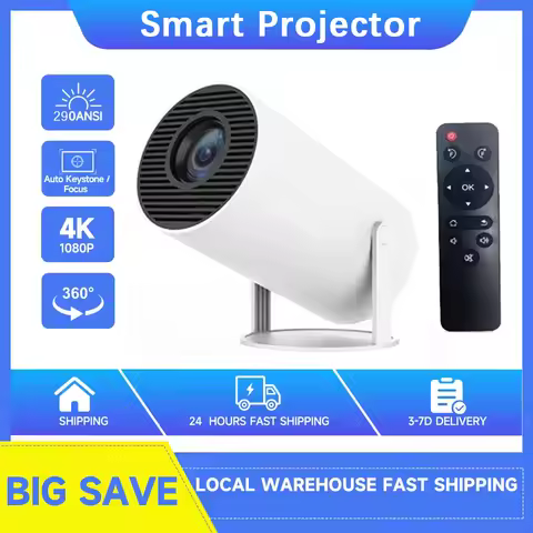 2026 New HY300 Projector 4K Android 11 Wifi6 290ANSI Allwinner H713 BT5.0 1080P 1280*720P Cinema Out