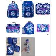 Ta Backpack Smiggle Unicorn Purple Set (Bag, Pencil Case, Lunchbax, Lunchbag, Wallet, Bottle)