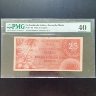 uang kuno federal 25 gulden orange tahun 1946 pmg