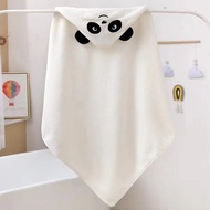 Original Baby Bath Towel Newborn Swaddle Coral Fleece Cartoon Hooded Cloak Wearable Childrens Robe S