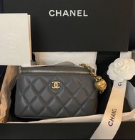 Chanel 金球長盒子 灰色