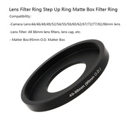 Lens Filter Ring Step Up Ring 44/46/48/49/52/54/55/58/60/62/67/72/77/82/86mm To 95mm O.D. Matte Box 