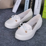 ☀ Korean Style ขายดีที่สุด☀รองเท้าคัชชูผู้หญิง Students Small Leather Shoesรองเท้าทำงาน ผญ หนัง รสีดำองเท้าบัลเล่ต์