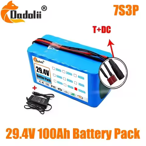 29.4V 100Ah 7s3p 18650 battery lithium battery Suitable for 24V-29.4V motors Lithium ion Battery pac