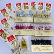 Cake Candle Cake Decoration Happy Birthday Letter / Spiral / 3D Diamond Shape Number Candle 生日蜡烛