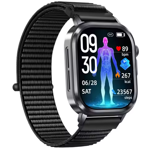 AMOLED Screen Smart Watch ECG Health Monitoring ET573 Men Outdoor Sports Fitness Flashlight BT Calli