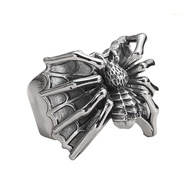 san* Gothic Spiders Open Rings Punk Style Statement Rings Adjustable