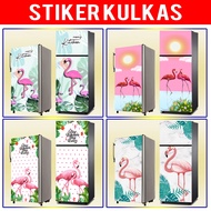 1-DOOR FRIDGE STICKER, 2-DOOR FRIDGE STICKER WITH FLAMINGO MOTIF