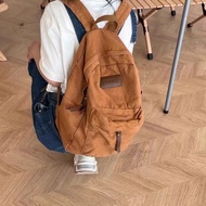 draped Backpack, Deliberately Distressed Canvas Bag, Large-Capacity Retro Backpack, Men Women School