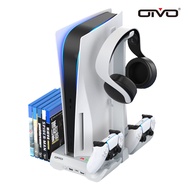 OIVO PS5 Cooling Station with Controller Charger and Headset Holder Playstation 5 Vertical Cooling Stand with Cooler FanPS5 Charging Station Playstation 5 Cooling Station with 12 Scalable Game Slots