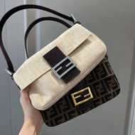 [Nongchaoer Selection] Fendi Full Print Old Flower Bag Fendi baguette Bag Fendi Small Square Bag Fen