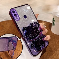 Casing huawei nova 3i huawei nova3 i huawei p30 lite Phone case with soft gold edge shiny and transparent shock absorption protection bumper mirror cat bracket sfkt