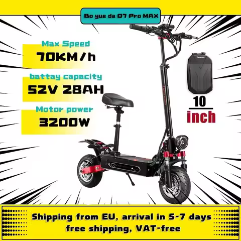 Boyueda Q7Pro Max 3200W 52V28AH, top speed 70KM/H dual-motor adult off-road electric scooter shipped