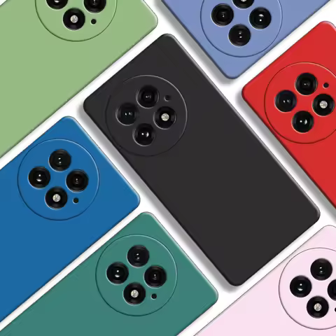 For OnePlus 13 5G Case For OnePlus 13 12 11 11R 12R 13R Cover Original Liquid Silicone Rubber Shockp