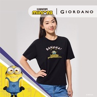 GIORDANO WOMEN 【Giordano x Minions】Women's Sorona Boyfriend Fit Short Sleeve Printed Tee 0 05395253