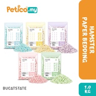 BUCATSTATE 1KG Absorbent Paper Litter Small Pet Bedding (Blue/Yellow/Pink/Purple/Green)