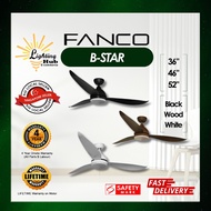 (SG CHEAPEST INSTALLATION) Fanco B-star DC Motor ceiling fan tri-tone LED light / 4 years warranty
