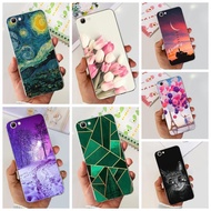 Vivo Y71 1724 Casing Y71A Cute Fashion Luxury Flowers Cat Painted Shockproof Bumper Cover Vivo Y71A Phone Case Clear TPU