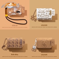 For VIVO TWS 3E Case VIVO Buds Leather Soft Case Cartoon Cat Lanyard Cute Puppy IQOO TWS Air2 Shockp