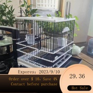 NEW Plastic Steel Embroidered Bird Cage Bird Cage Complete Collection Warbler Square Bird Cage Red Seed Accessories Ja