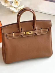 Birkin 25 金棕金扣 Togo Z stamp
