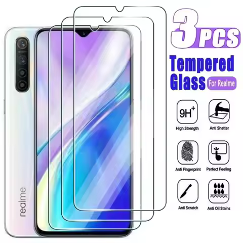 3PCS All Transparent Tempered Glass for Realme X2 X3 X7 Pro Max Screen Protector on Realme X50 M 5G