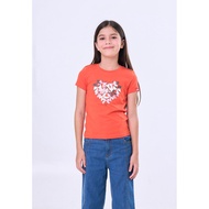 Mossimo Kids Red Orange Basic Graphic Tshirt w/ Pearl For Girl Girl Tshirt Kids Girl Tshirt Girl