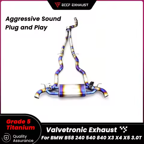 Sporty Titanium Valvetronic Catback Exhaust For BMW B58 240 540 840 X3 X4 X5 3.0T Aggressive Exhaust