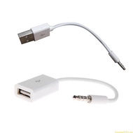 SUN AUX to USB Adapter 5mm Male Plug Jack to USB Female AUX  Cable Converter