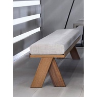 白椿木現代簡約餐桌長凳長條實木長板凳換鞋凳軟包長椅無靠背沙發