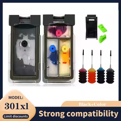 vilaxh For HP301 Ink Cartridge for HP Envy 4500 4501 4502 4503 4504 4505 4507 4508 4509 Deskjet 3050