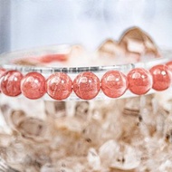 【印加玫瑰】冰種紅紋石 水晶手鍊