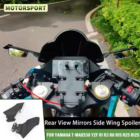 Motorcycle Mirror Adjustable Rotating For YAMAHA T-MAX530 YZF R1 R3 R6 R15 R25 R125 Rearview Mirror 