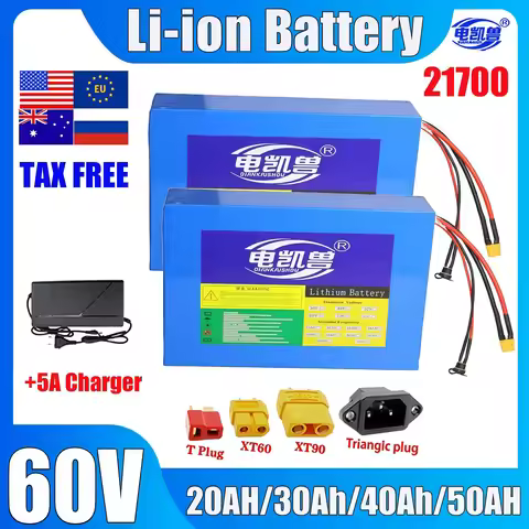 DIANKAISHOU New 21700 60V 50Ah 40Ah 30Ah 20A Lithium Battery Pack BMS 3000W Electric Motorcycles Bat