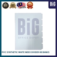 【READY STOCK】6 PVC WHITE INDEX | 6 INDEX DIVIDER WHITE PLASTIC | PVC 6 PLASTIC INDEX DIVIDER