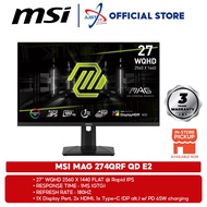 MSI MAG 274QRF QD E2 / 274QRF-QD E2 GAMING MONITOR ( 27" WQHD / RAPIS IPS / 180HZ / 1MS GTG / Adapti