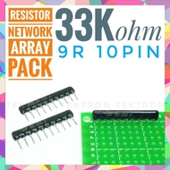 Resistor 33Kohm 9R 10Pin R network array pack SIP 33K ohm