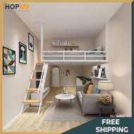 HOPMY Bed Loft Home Wrought Iron Bed Creative Hanging Bed