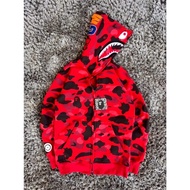 BAPE RED CMO ZIPPER HOODIE