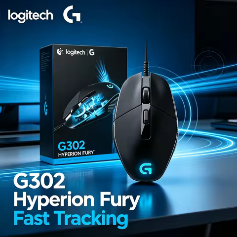 Logitech G302 Hyperion Fury Wired Mouse Comfort Ergonomic Design USB Mice For Daily Office Work And 