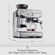 Breville the Barista Express Impress Espresso Machine Grinder,Cappuccino & Latte Machine for Home, B