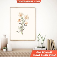Tranh treo tường Watercolor Botanical Gallery Wall Art Wild Flowers Art Floral Line Art Modern Home