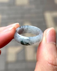 天然翡翠 緬甸 A玉 玉班指 披指 • 冰種烏雞翡翠戒指