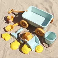 Children's beach car toy set cassia baby trailer beach sand shovel play sand bucket tools