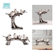Gralara Birds Statue Ornaments Cabinet Shelf Collectible Decor Artwork Collectible Display Ornaments