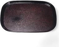 J-kitchens Obon 16.5 inches (42 cm), Oval Textured Tray, Abonna, Non-slip, 16.5 inches (42 cm), Lacq