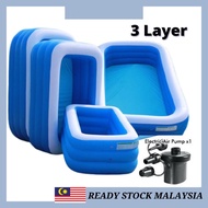 Swim Pool Big Inflatable Swimming Pool Kids Swimming Pool Inflatable Family Pool  Extra Large Rectan