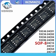 5PCS 24C01 24C02 24C04 24C08 24C16 24C32 24C64 24C128 24C256 24C512 93C46 93C56 93C66 93C86 SOP-8 Ne