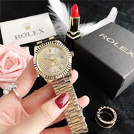 Rolex Rolex Daily type quartz movement date display women watch Rui watch 31mm gold dial 18ct gold case 18ct gold strap